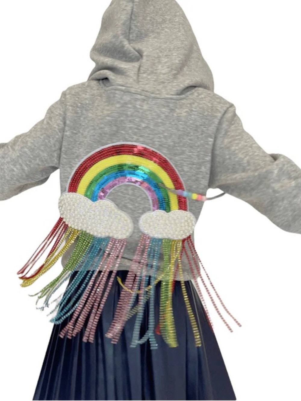 Lola and the Boys Rainbow Rain Hoodie Teen Woman